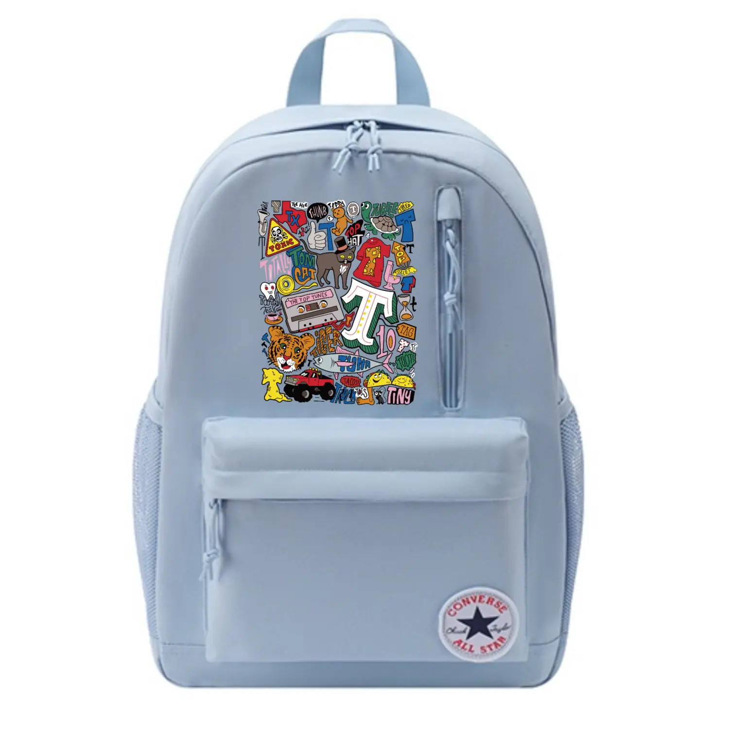 

Converse Полиэстеровый рюкзак унисекс светло-дымчато-голубой, Graffiti