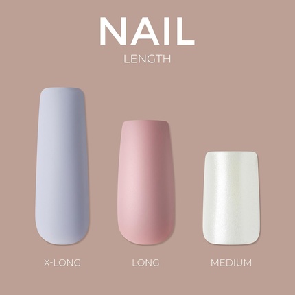Накладные ногти Gel Fantasy Press-On 'No Regrets' Light Pink с клеем для ногтей — фото 3