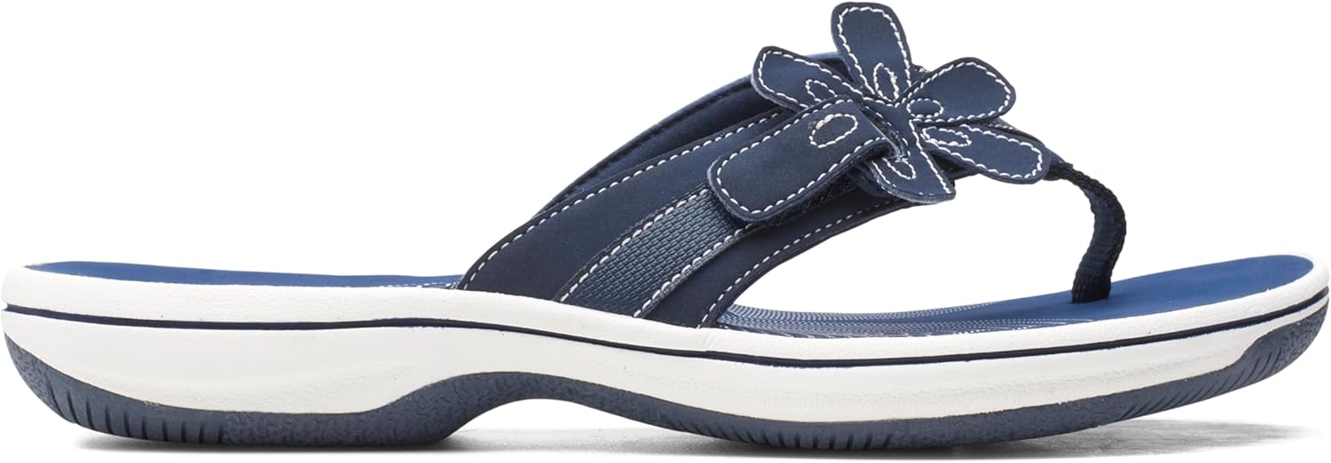 Шлепанцы Clarks Brinkleyflorah (унисекс), темно-синий — фото 2