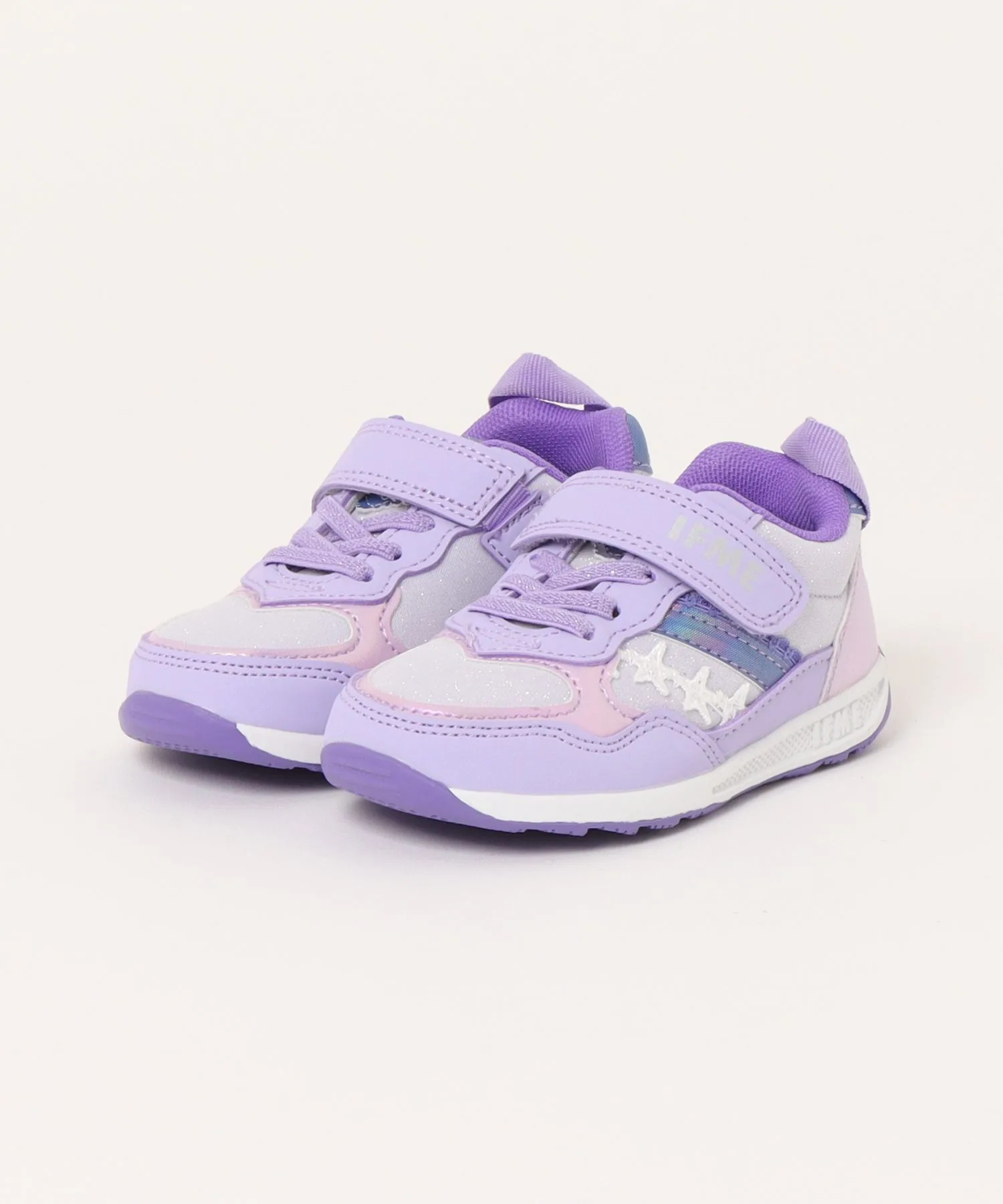 Детские кроссовки Kirameki Sneakers IFME с липучкой фиолетовые