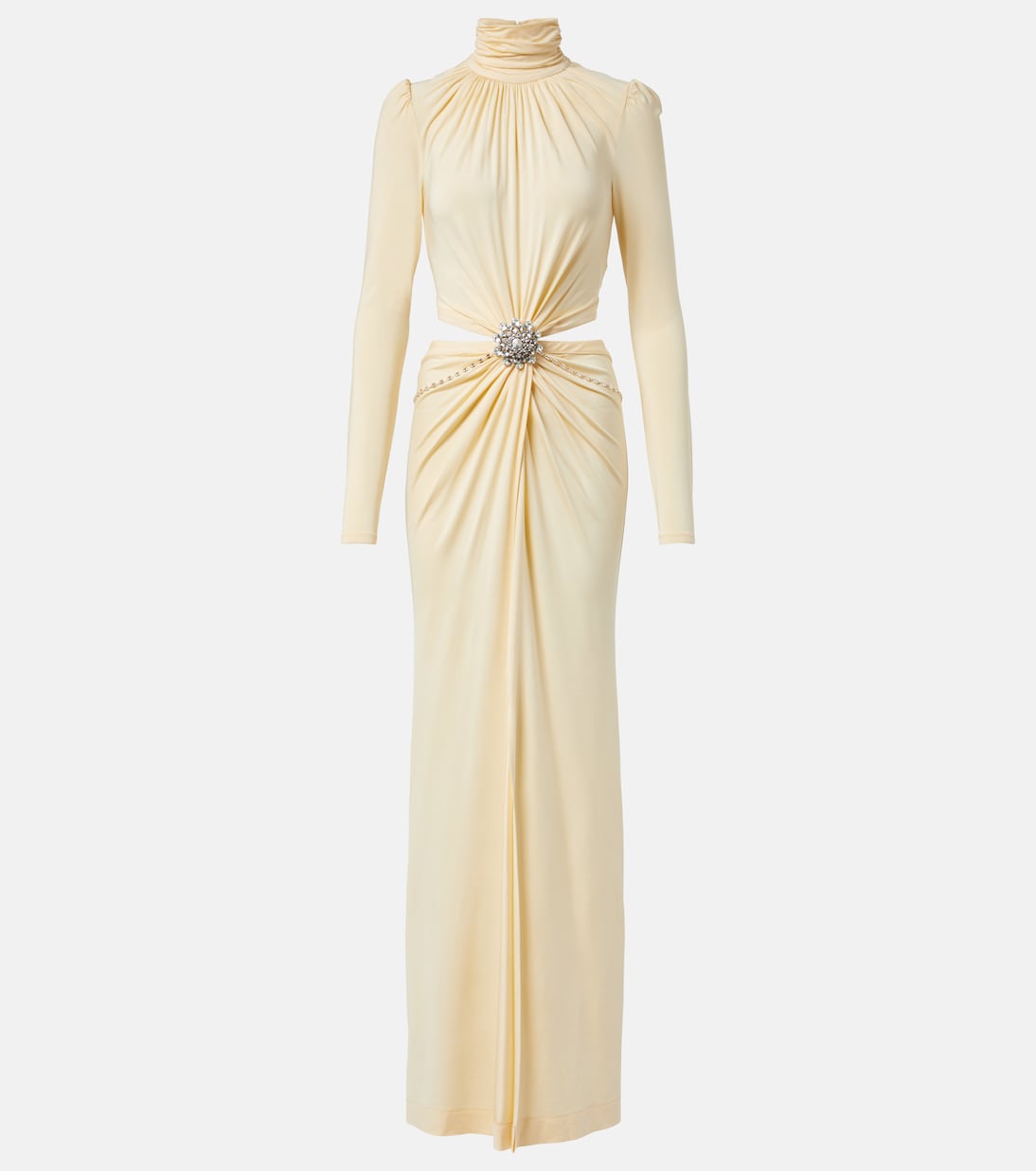 

Платье со сборками и декором Rabanne, Creme Anglaise