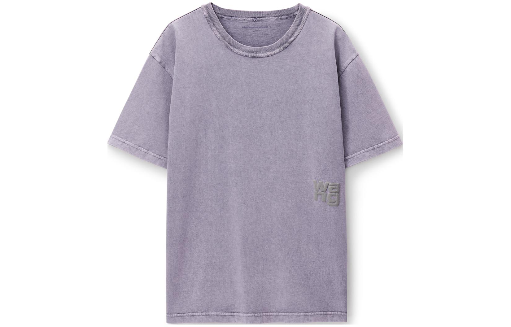 Футболка с рукавом дроп-шиллоу женская фиолетовая Alexander Wang — фото 2