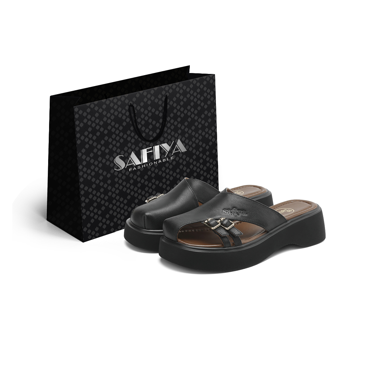 Сандалии с закрытым носком женские SAFIYA, Black