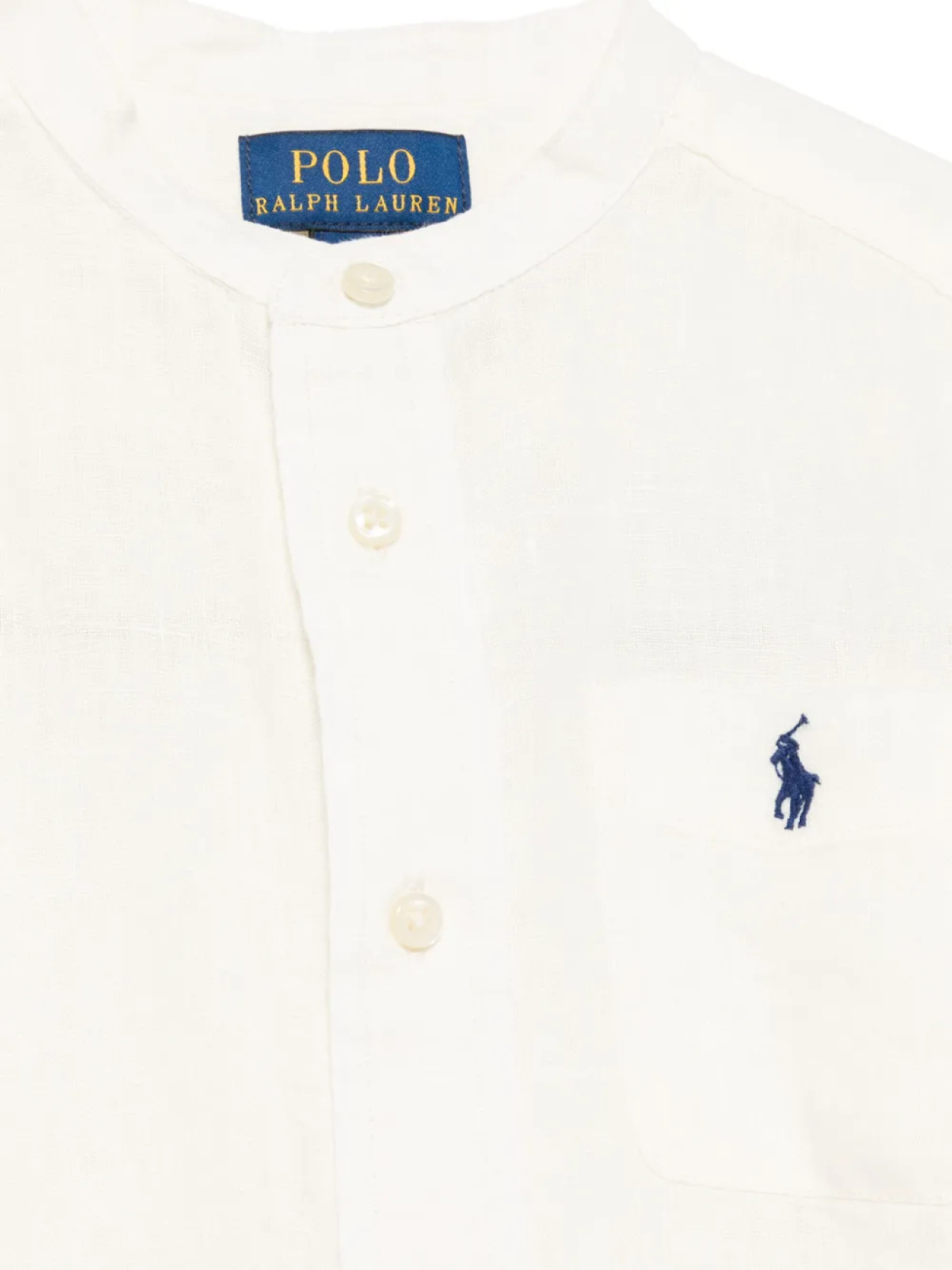POLO RALPH LAUREN KIDS льняная рубашка, нейтральный — фото 3