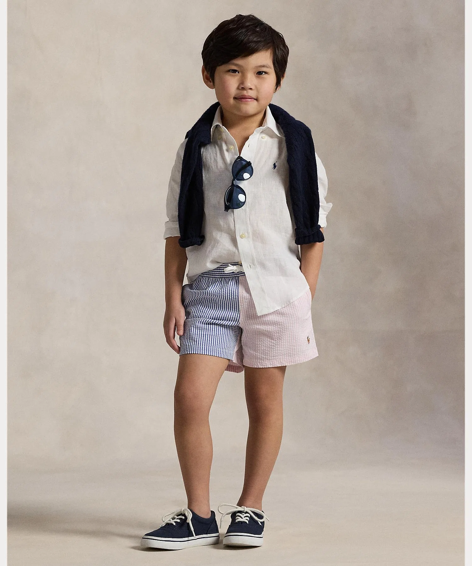 Детская рубашка Polo Ralph Lauren из льна — фото 4