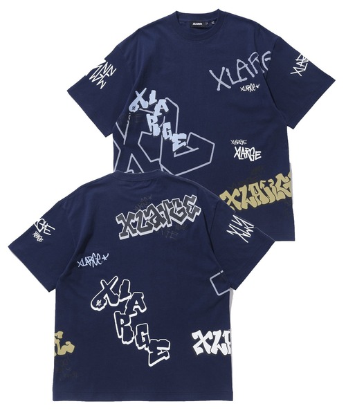 

XLARGE Футболка с коротким рукавом, крой oversize, бренд GRAFFITI, цвет темно-синий
