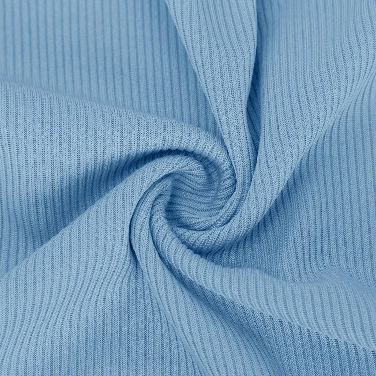 Женский топ без рукавов с вырезом, облегающий, Generic, Light Blue#02 — фото 3
