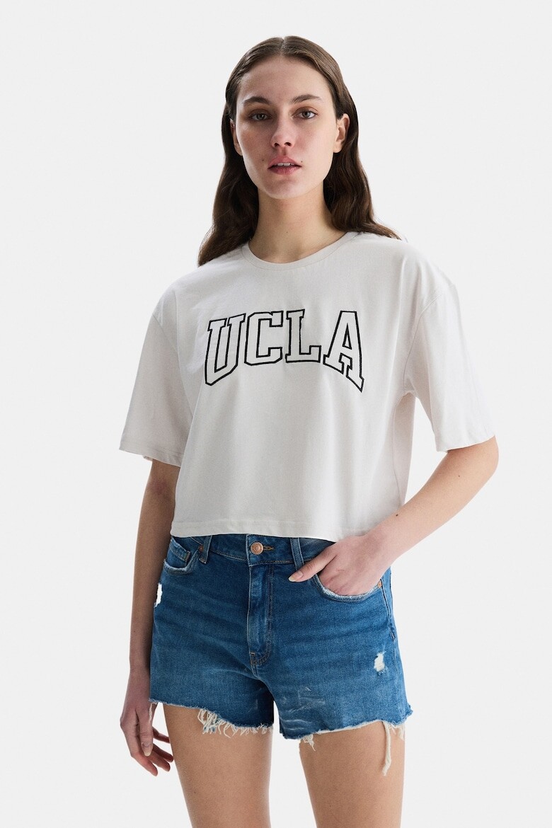 

Короткая хлопковая футболка Helena Ucla, белый