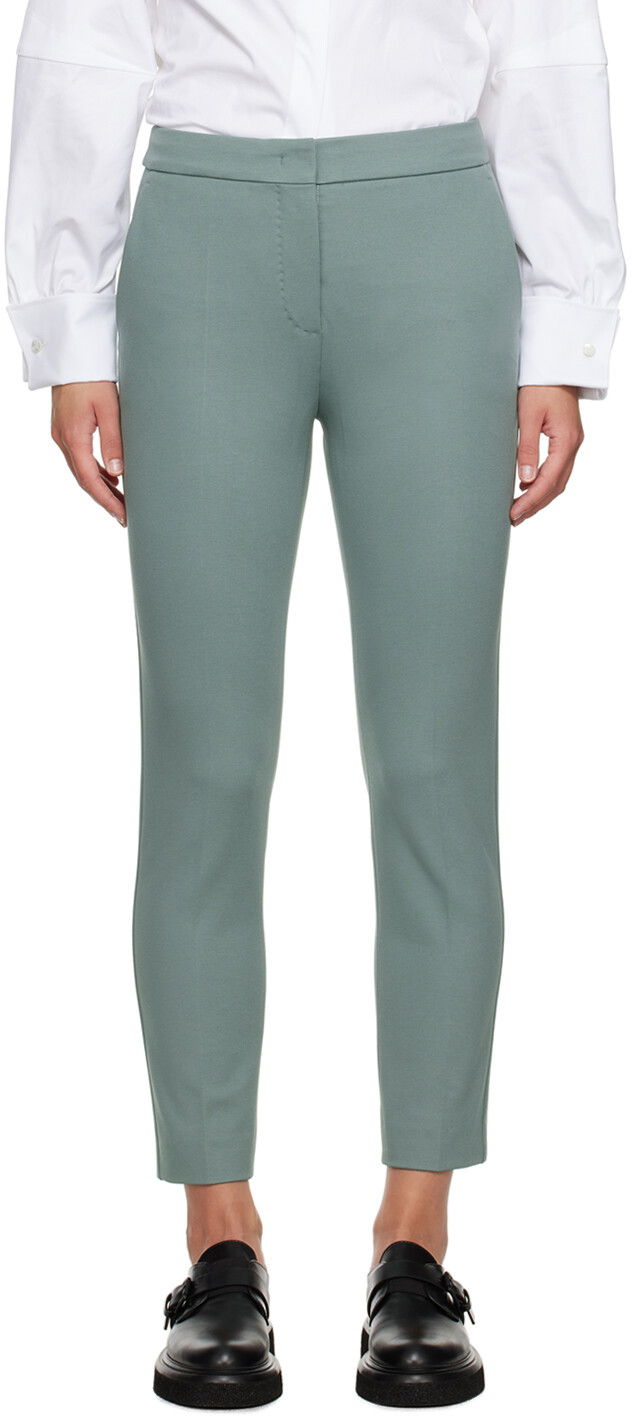 

Зеленые укороченные брюки Sage Max Mara, Зеленый, Зеленые укороченные брюки Sage Max Mara
