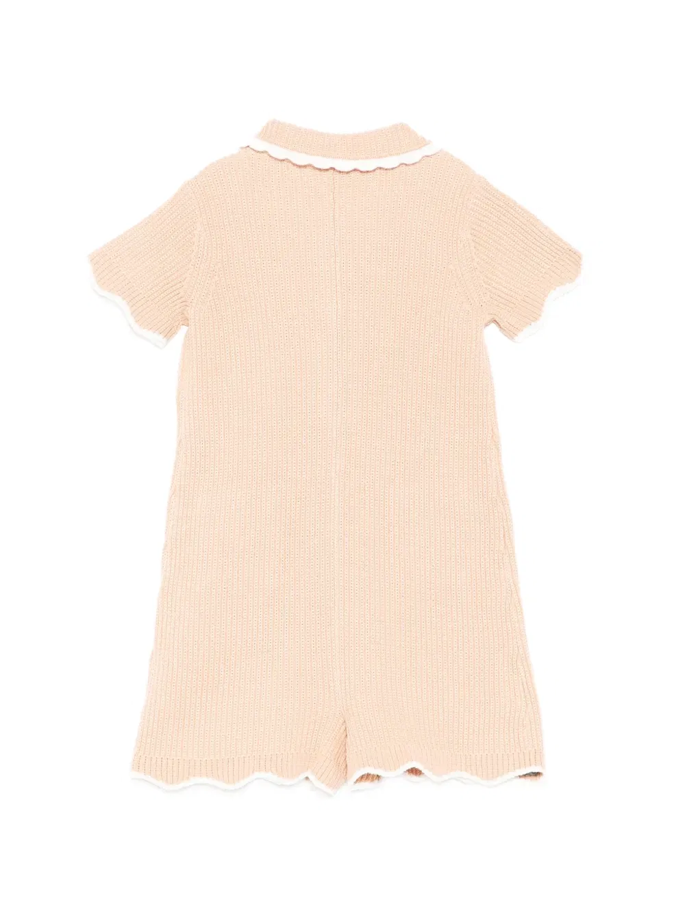Комбинезон с короткими рукавами и воротником-стойкой Emporio Armani Kids, розовый — фото 2