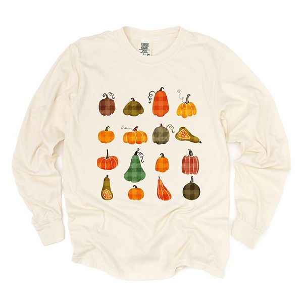 

Футболка с длинным рукавом Plaid pumpkins chart, окрашенная в готовом виде Simply Sage Market, Ivory, Зеленый, Футболка с длинным рукавом Plaid pumpkins chart, окрашенная в готовом виде Simply Sage Market, Ivory