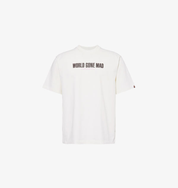 

Футболка из хлопка с круглым вырезом и графическим принтом с надписью A Bathing Ape, белый