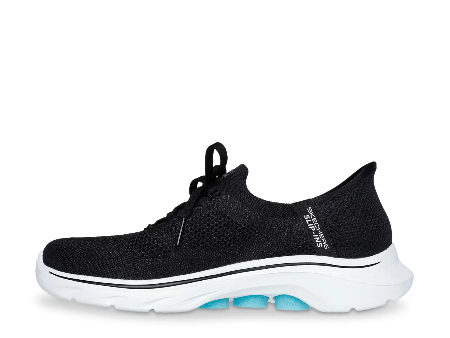 Кроссовки Hands Free Slip-ins Go Walk 7 Via Slip-On Sneaker Skechers, черный/зеленый — фото 2