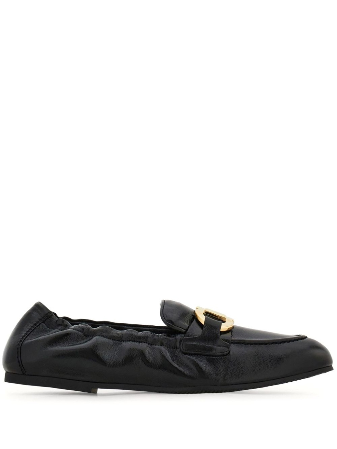 Ferragamo лоферы с декором Gancini, черный