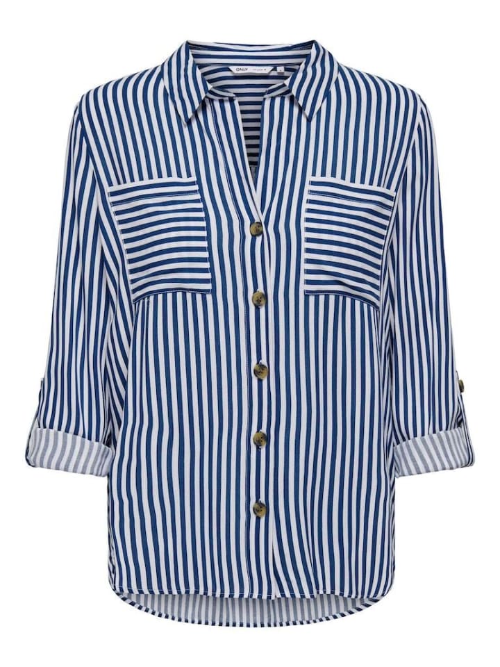 

Блуза ONLY Langarmbluse, цвет peacoat