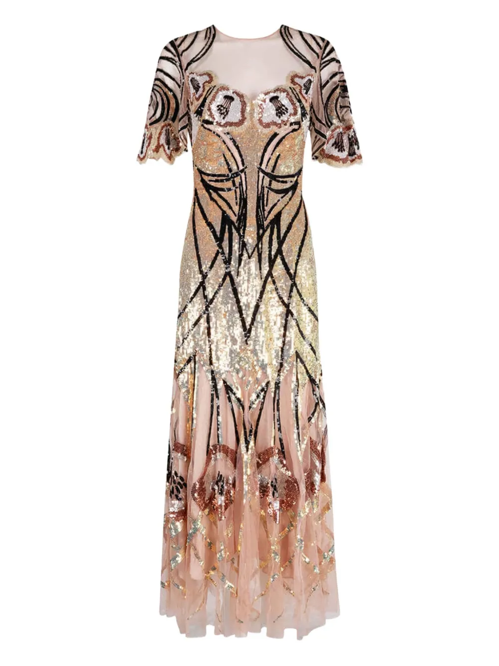 

Платье Natalia с пайетками Temperley London, розовый