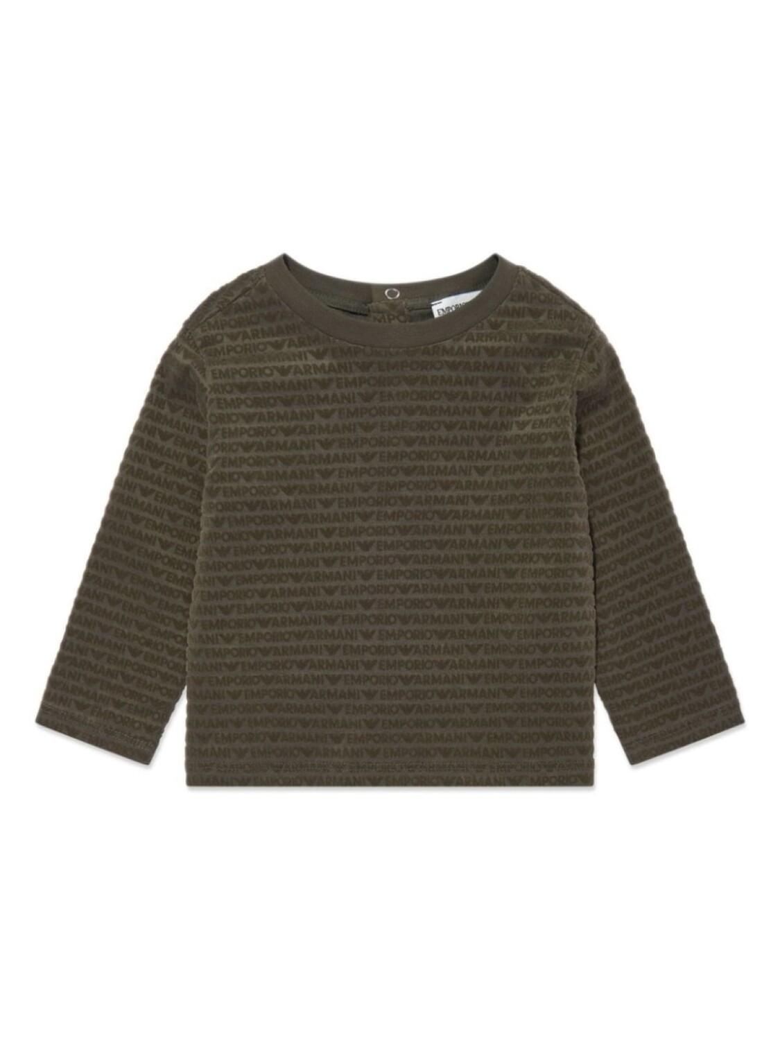 

Детская толстовка с логотипом Emporio Armani Kids, коричневый