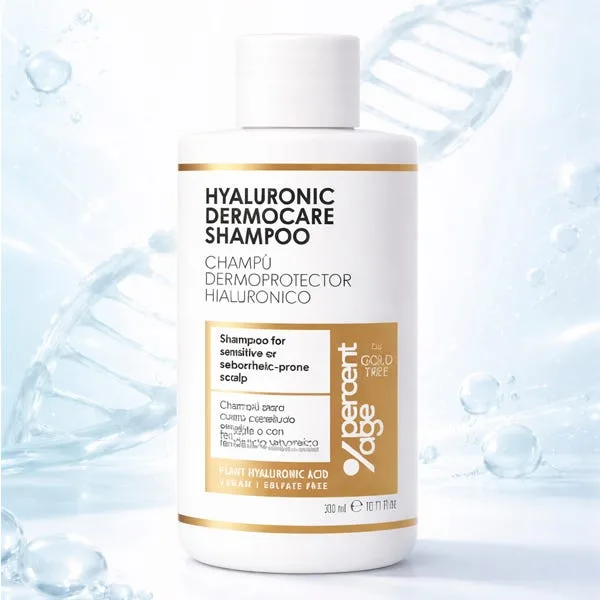 Шампунь для лечения дерматита у людей с жирными волосами. PERCENTAGE BY GOLD TREE Hyaluronic Dermocare Shampoo 300 мл — фото 4