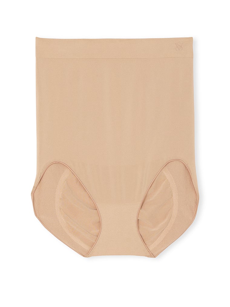 Трусы с высокой талией Victoria's Secret SeamlessShaping, пралине — фото 4