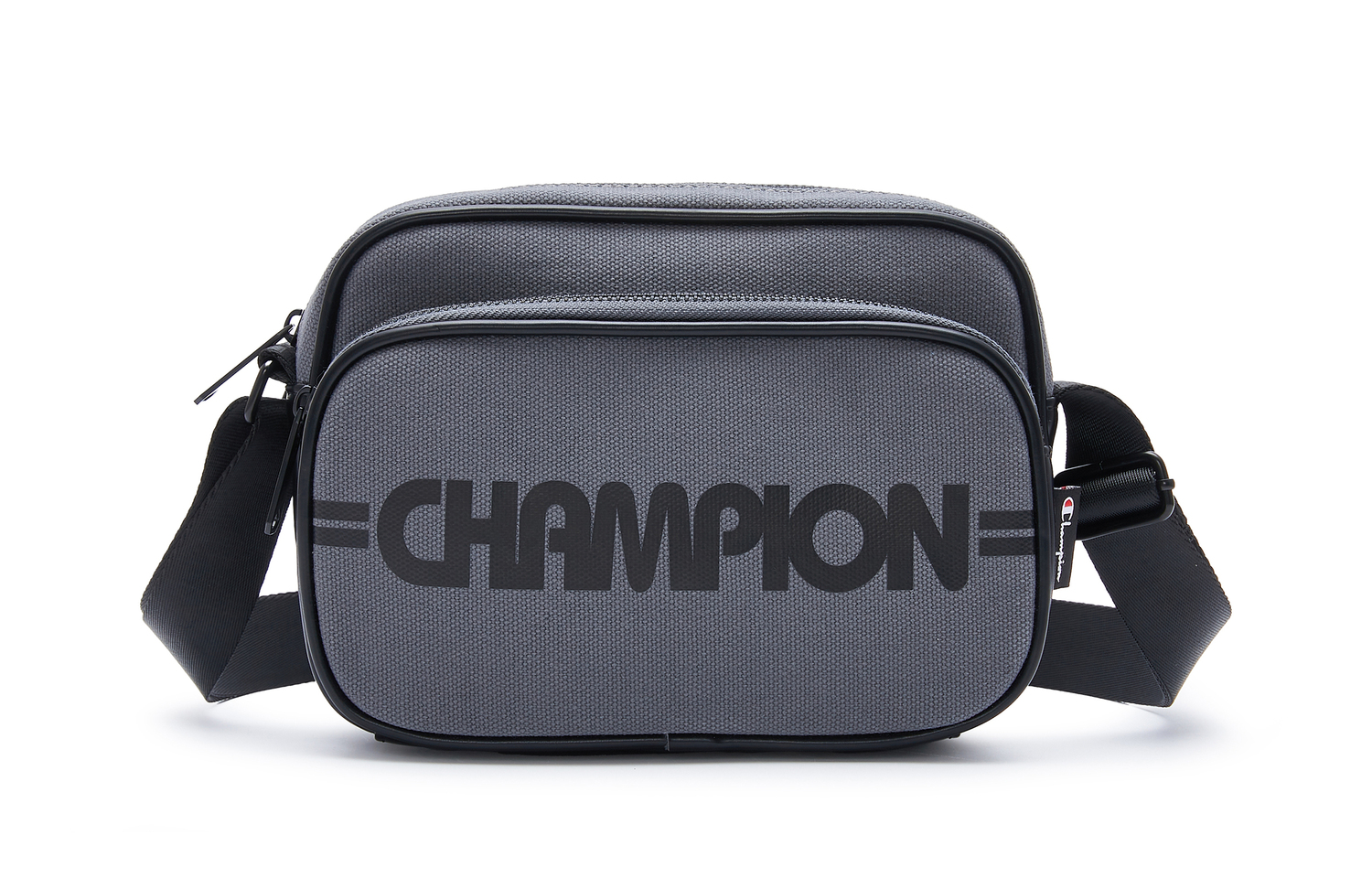 

Сумка через плечо из ткани унисекс серо-черная/черная Champion