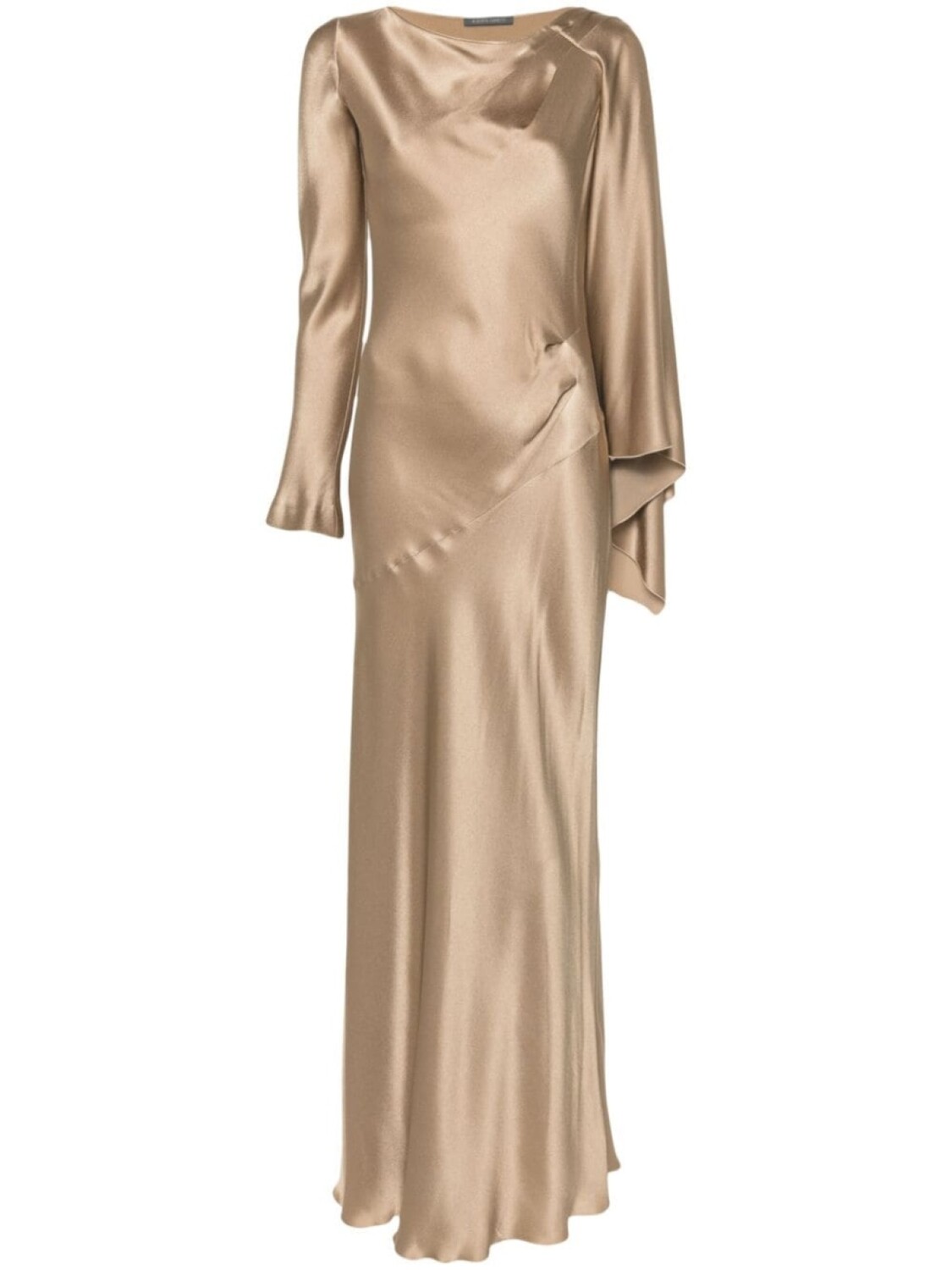 

Alberta Ferretti атласное платье макси, нейтральный цвет