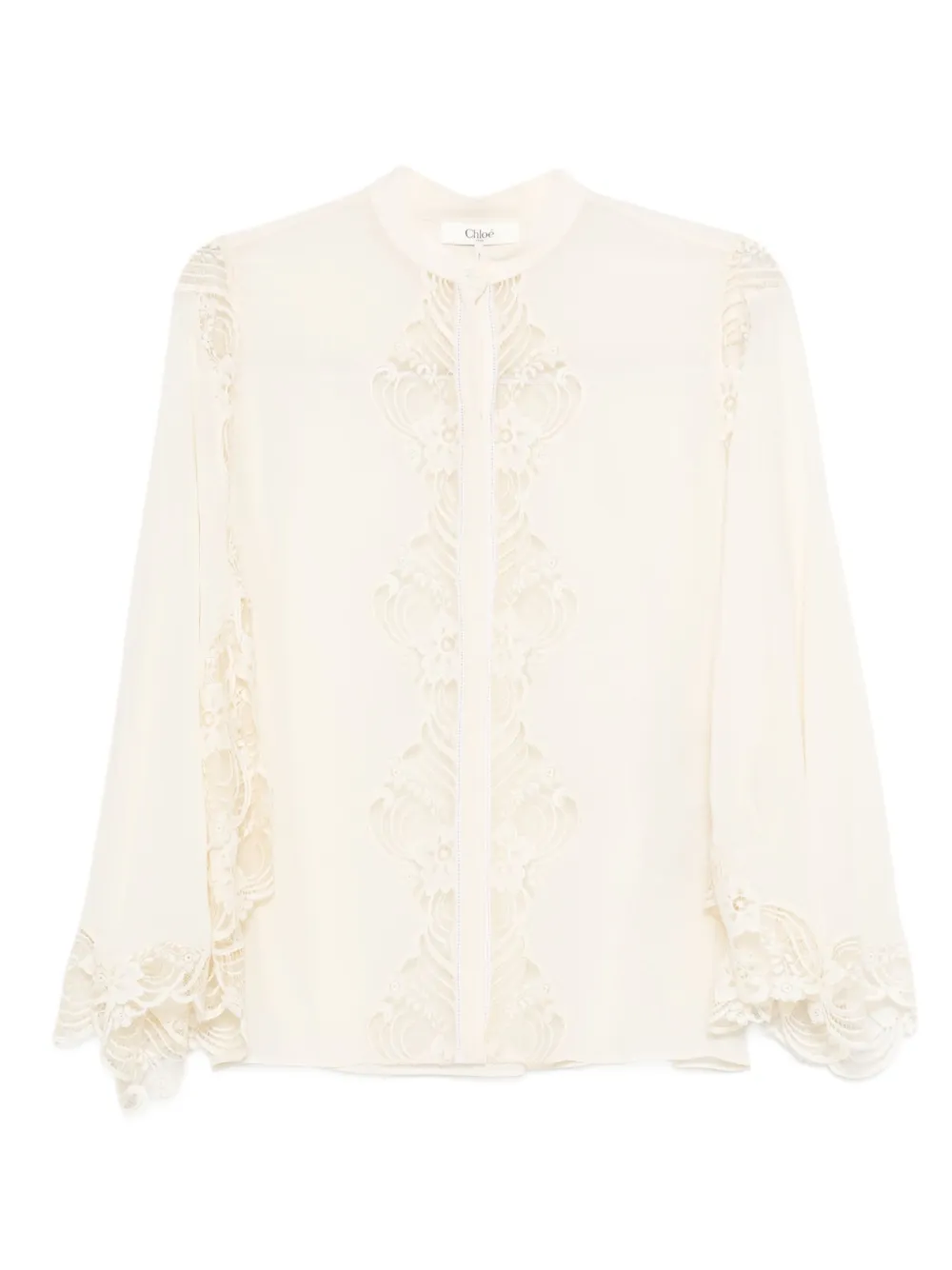 

Блузка с кружевной отделкой CHLOÉ, нейтральный