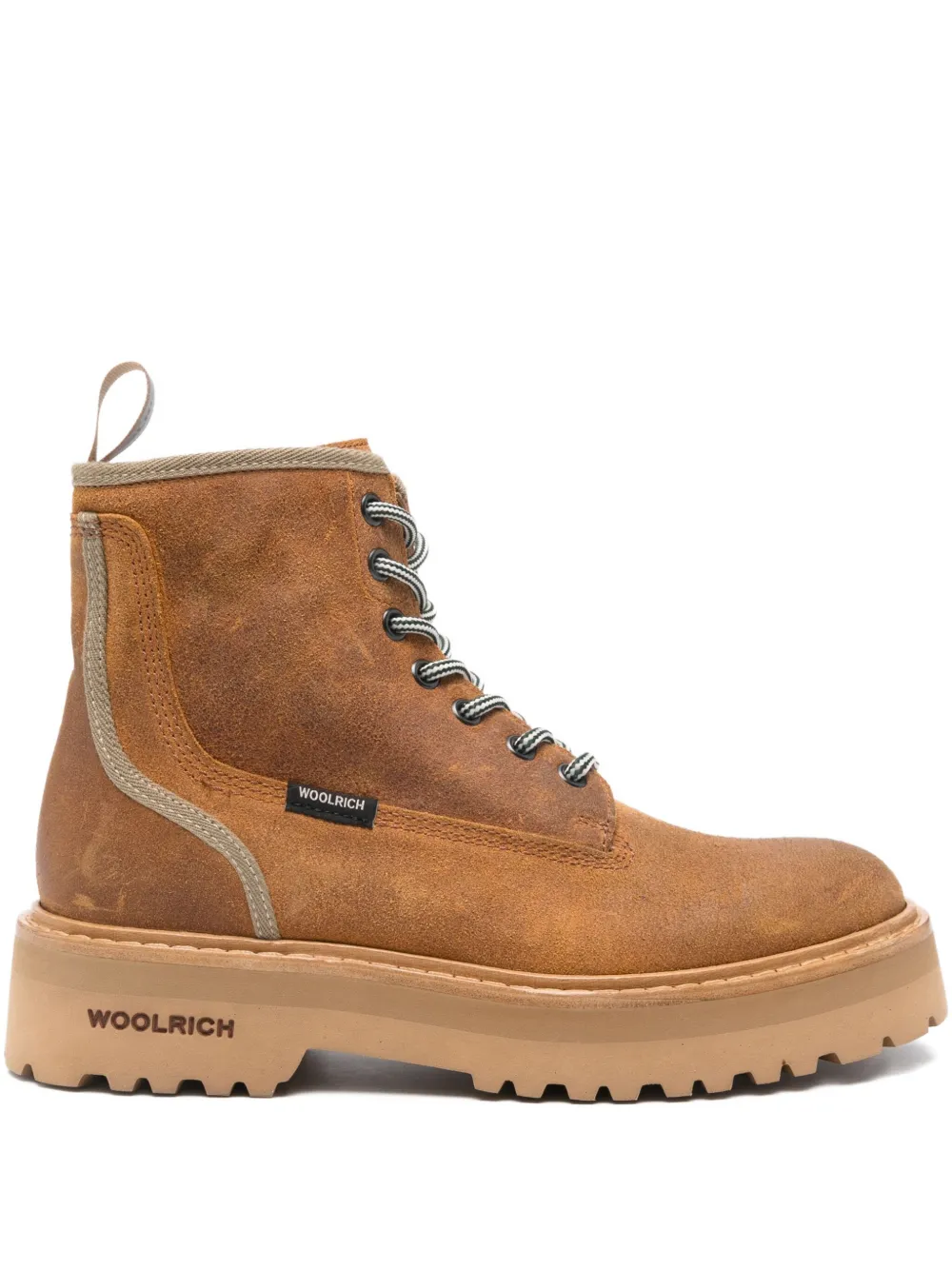Кожаные ботинки на шнуровке Woolrich, коричневый