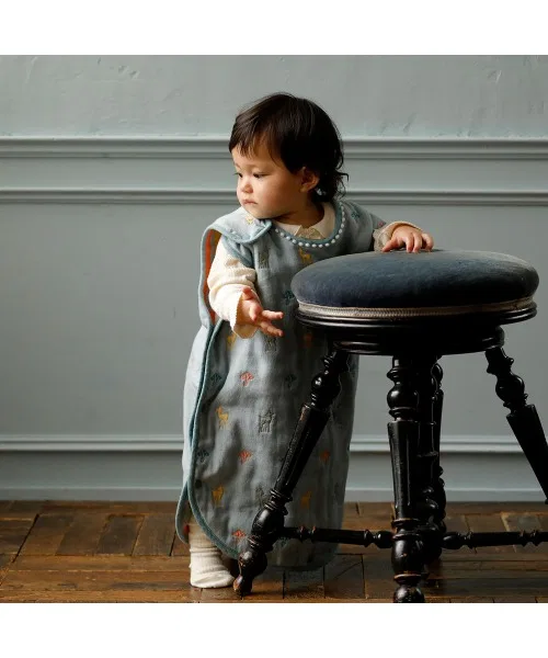 Слипер 6-слойный марлевый 10mois Amelie, синий — фото 2
