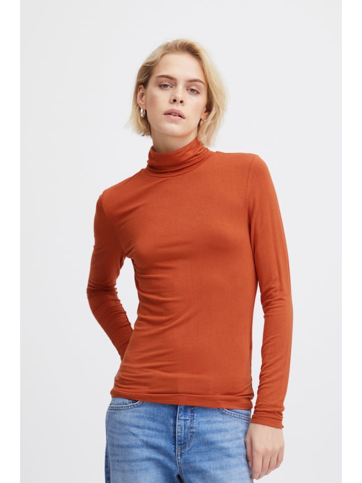 

Лонгслив ICHI, оранжевый