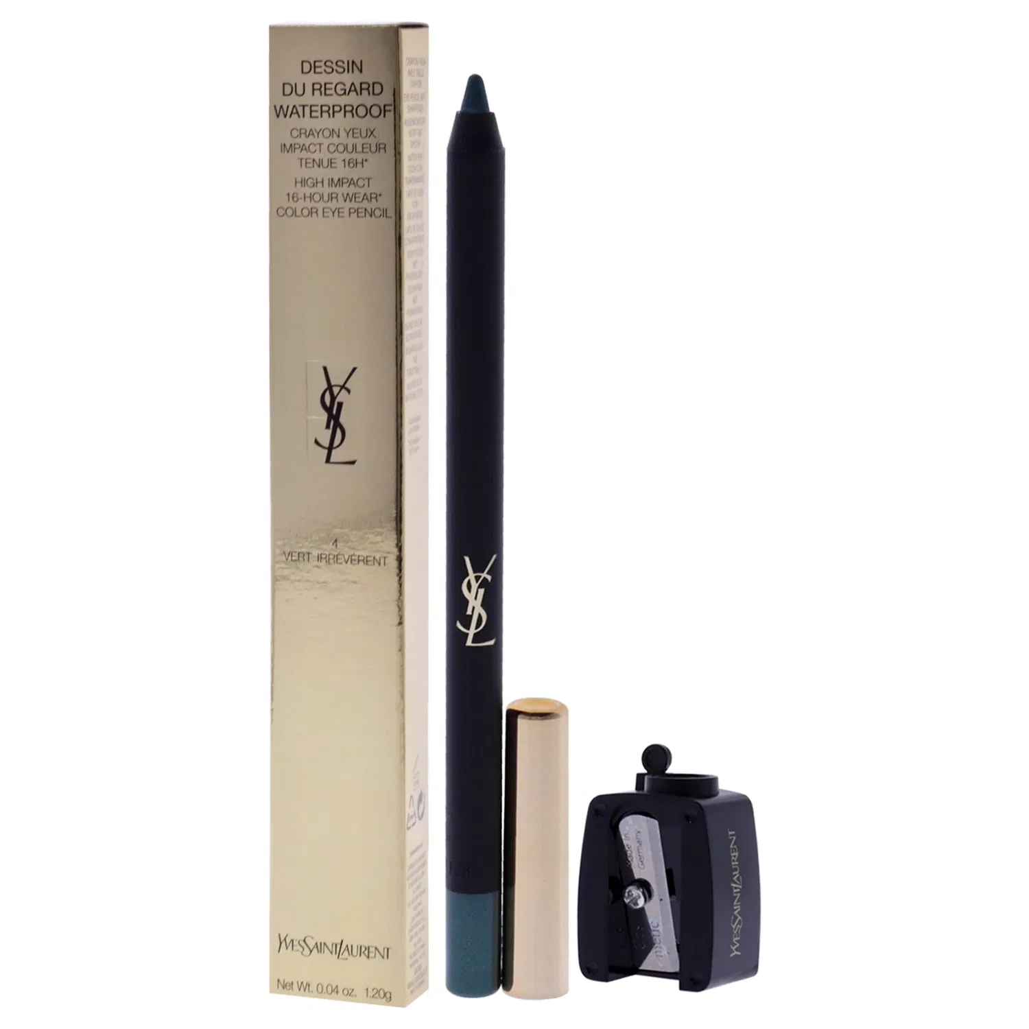 Водостойкий карандаш для глаз Dessin Du Regard Waterproof Eye Pencil - 4 Vert Irreverent от Yves Saint Laurent для женщин - 0,04 унции, зеленый — фото 4