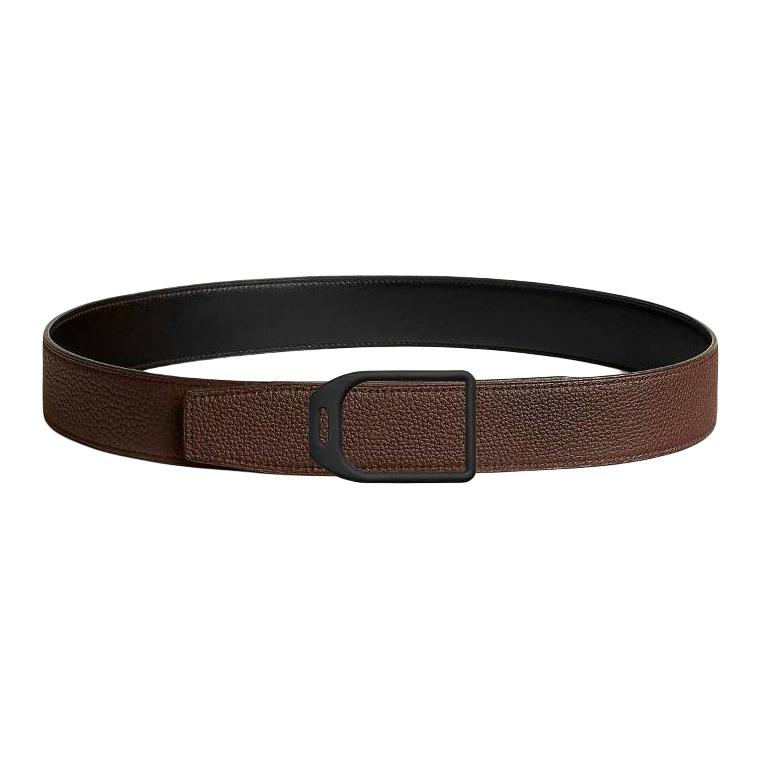 

HERMES Мужской ремень из телячьей кожи шоколадного цвета шириной 3,8 см, Chocolate