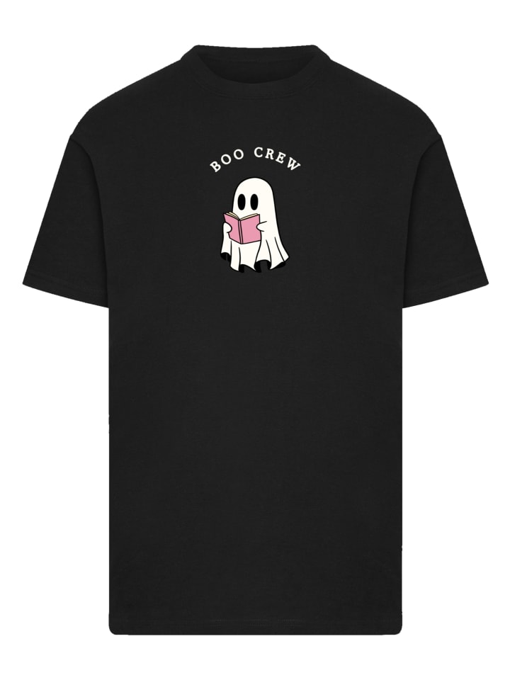 

Футболка Boo Crew Reading Ghost Halloween в черном цвете F4NT4STIC, Черный, Футболка Boo Crew Reading Ghost Halloween в черном цвете F4NT4STIC