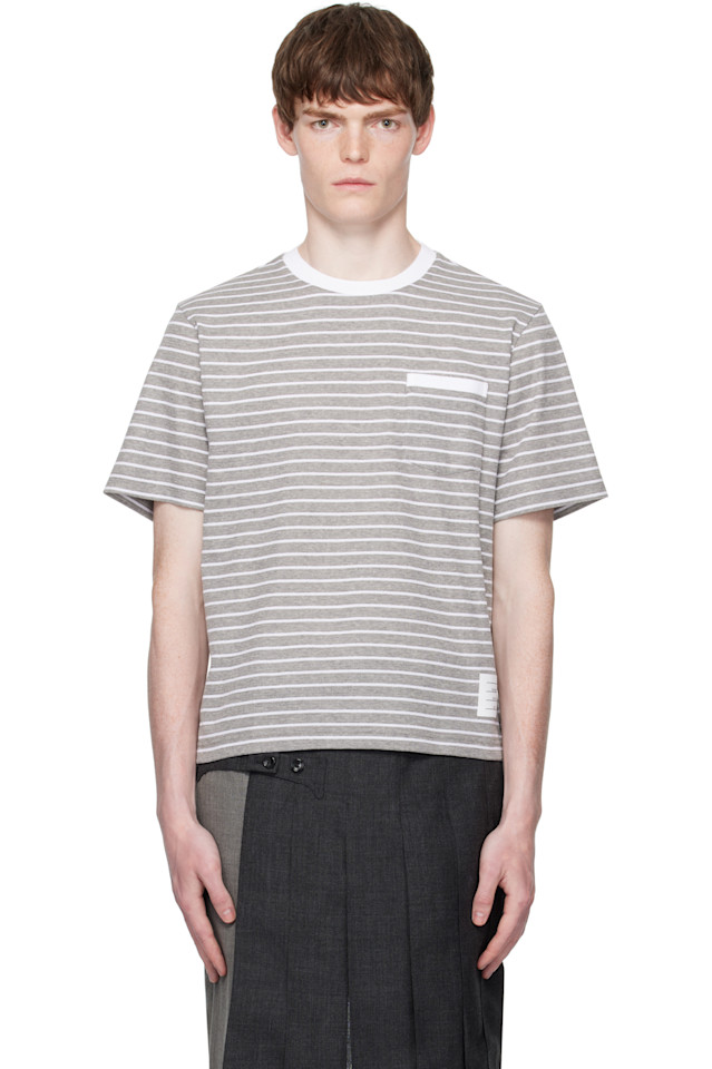 

Миланский карманный футболка Thom Browne, мультиколор