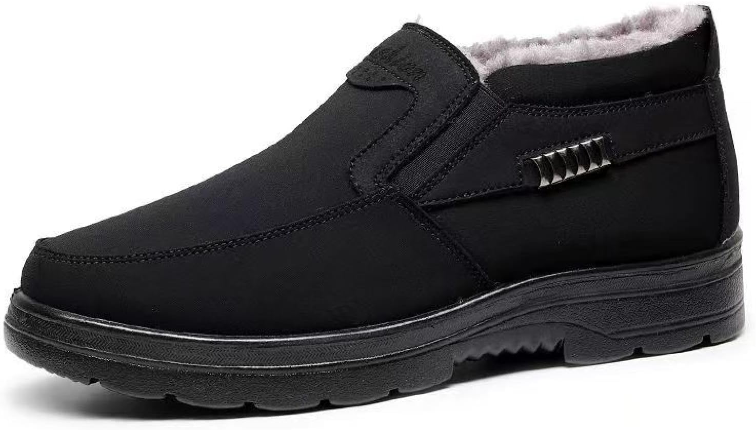 

Мужская обувь JHTZXEEI, зимние снежные сапоги, стельки из хлопка, без шнурков, повседневные теплые кроссовки для прогулок, домашняя обувь, черный