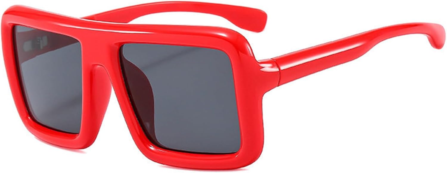 

Солнцезащитные очки Willochra Oversized Square Shield в футуристическом стиле для женщин, модные солнцезащитные очки с градиентным переходом для мужчин, плоские солнцезащитные очки для вождения, защита от УФ-излучения UV400, Red