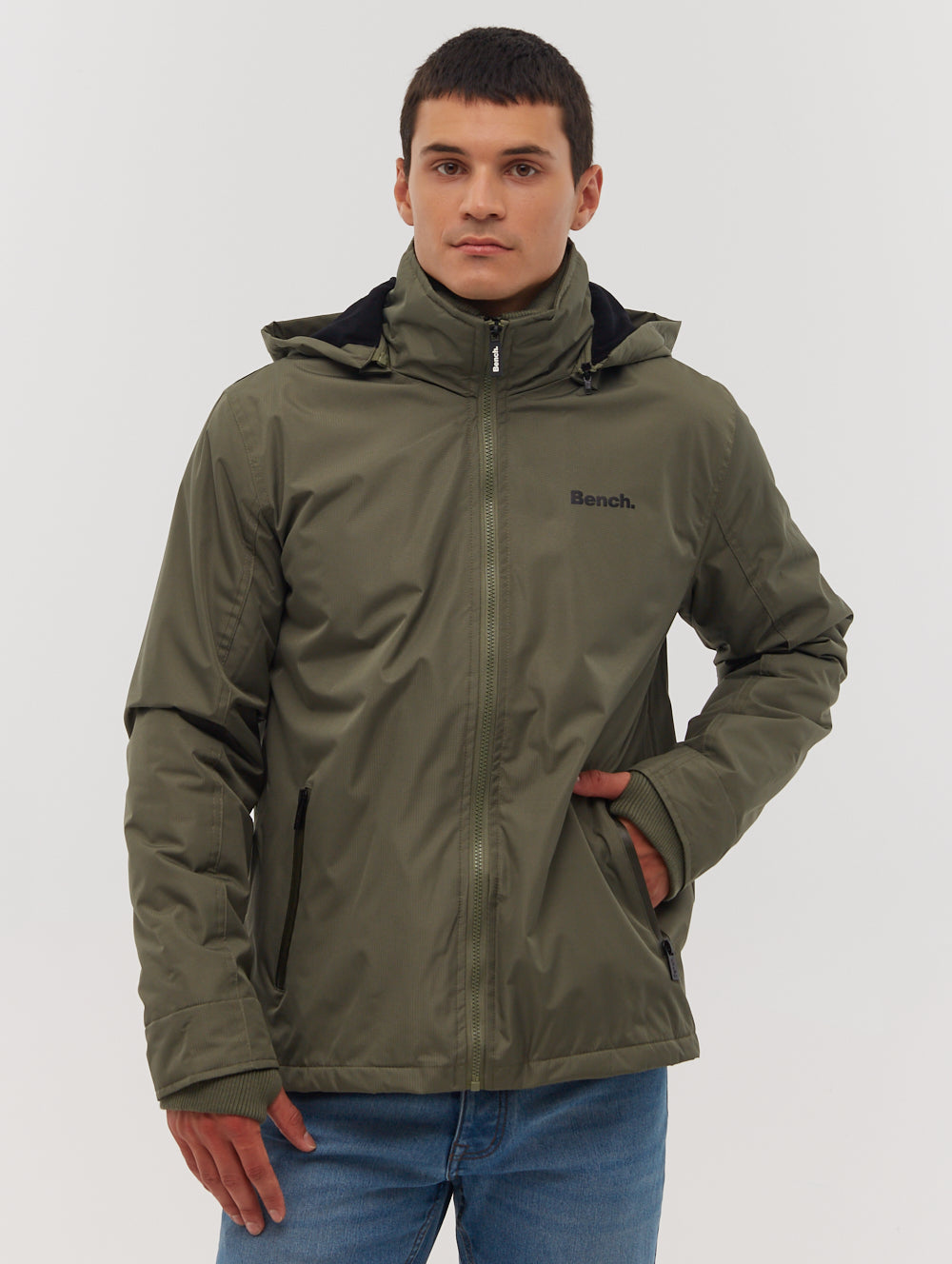 

Двусторонняя куртка Hawn Ripstop с капюшоном Bench., хаки