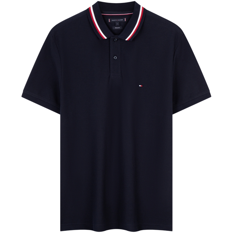 

Поло с вышитым логотипом Tommy Hilfiger, синий