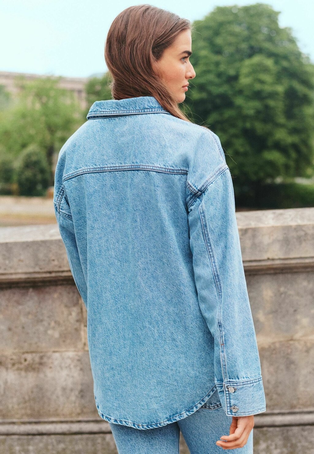 

Блузка на пуговицах SEAM FRONT REGULAR FIT Next, синий