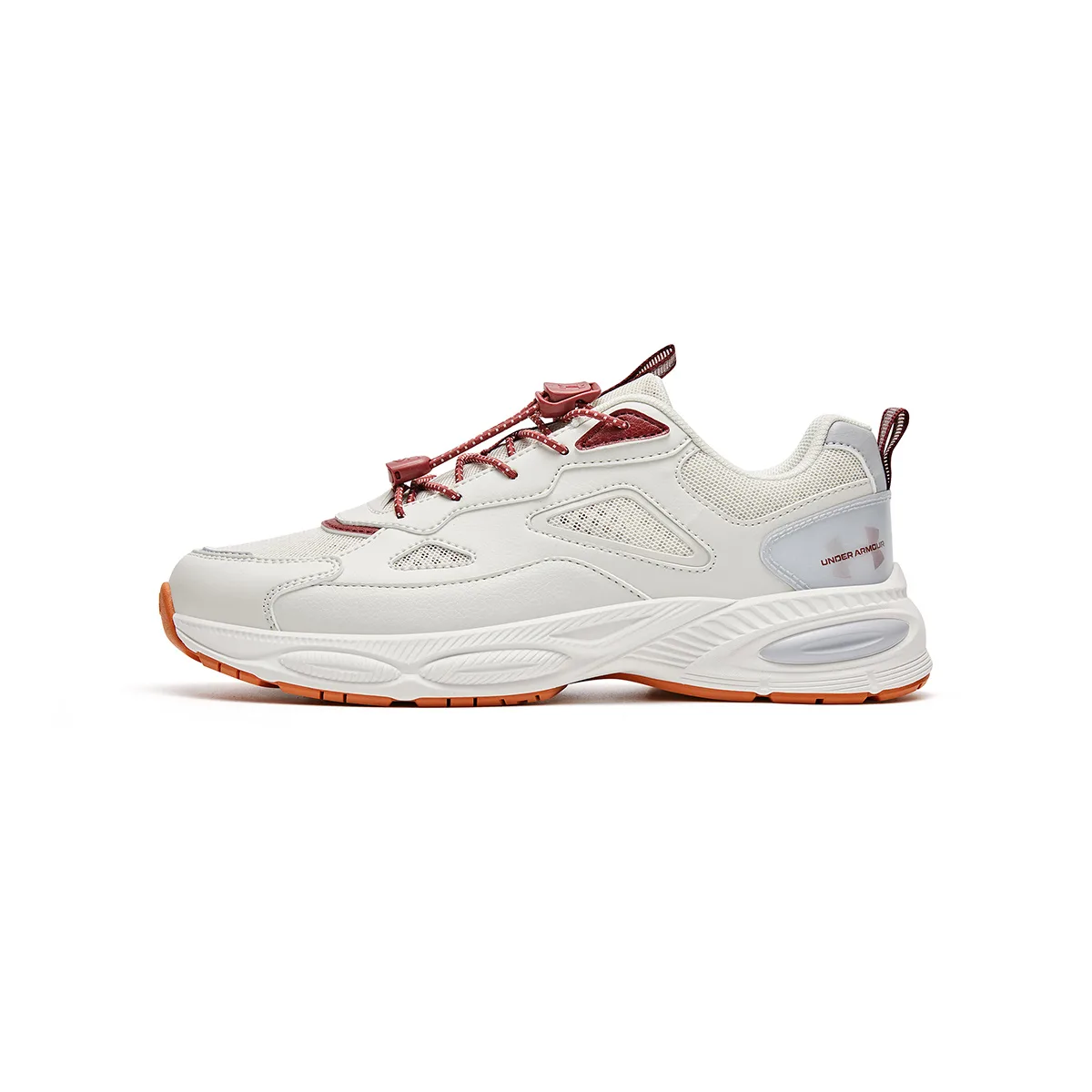 Кроссовки низкие повседневные для детей из искусственной кожи Sports Life Collection Under Armour, бежевый белый красный