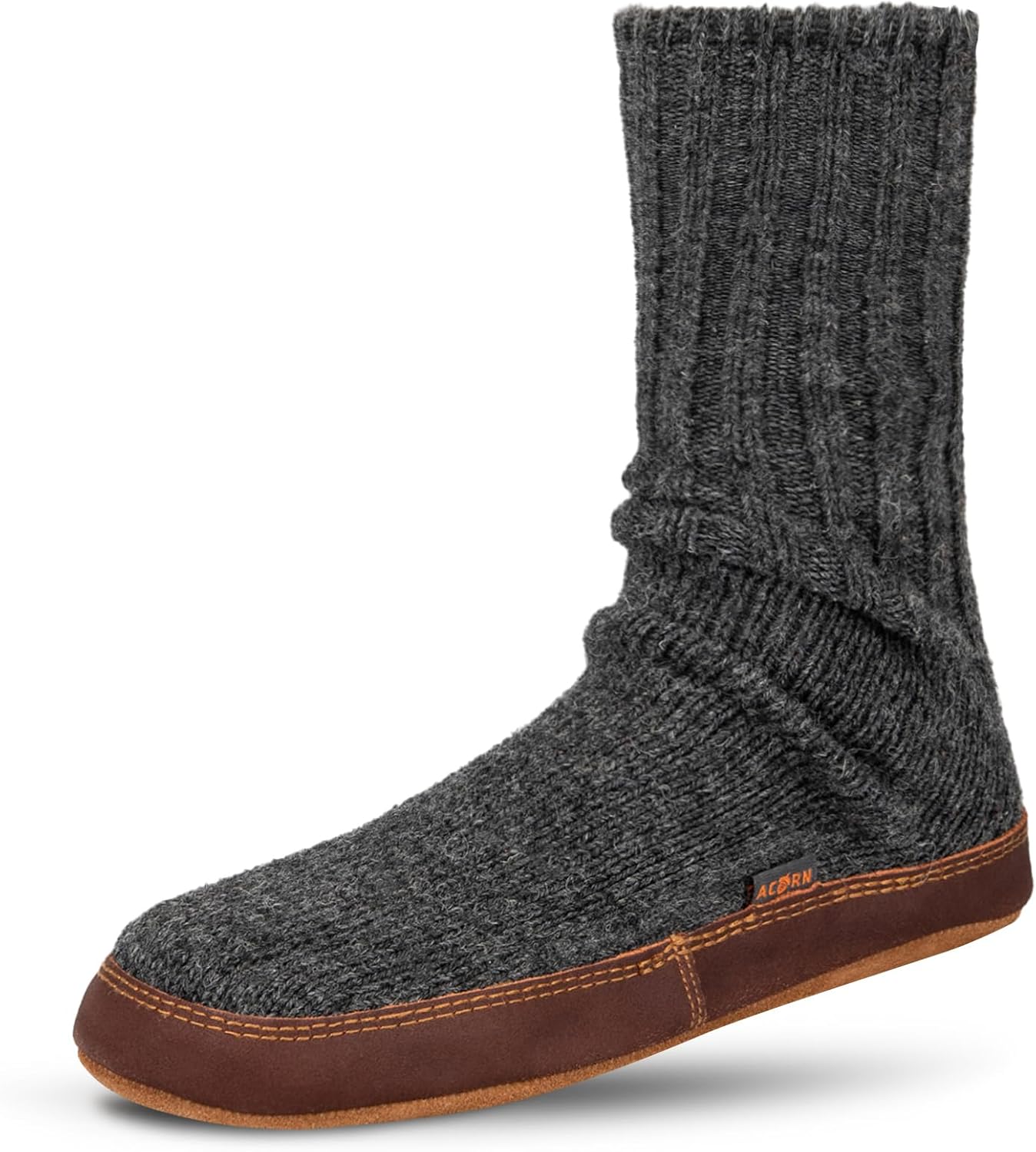 

Мужские и женские оригинальные носки-тапочки - комфортные мужские и женские носки-тапочки с ощущением, как облако, мягкие, отводящие влагу, длиной до щиколотки, с подошвой из натуральной замши Acorn, угольный