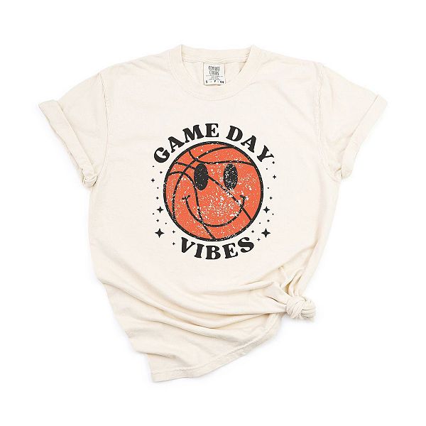 

Футболка Game day vibes баскетбольная garment dyed Simply Sage Market, Ivory