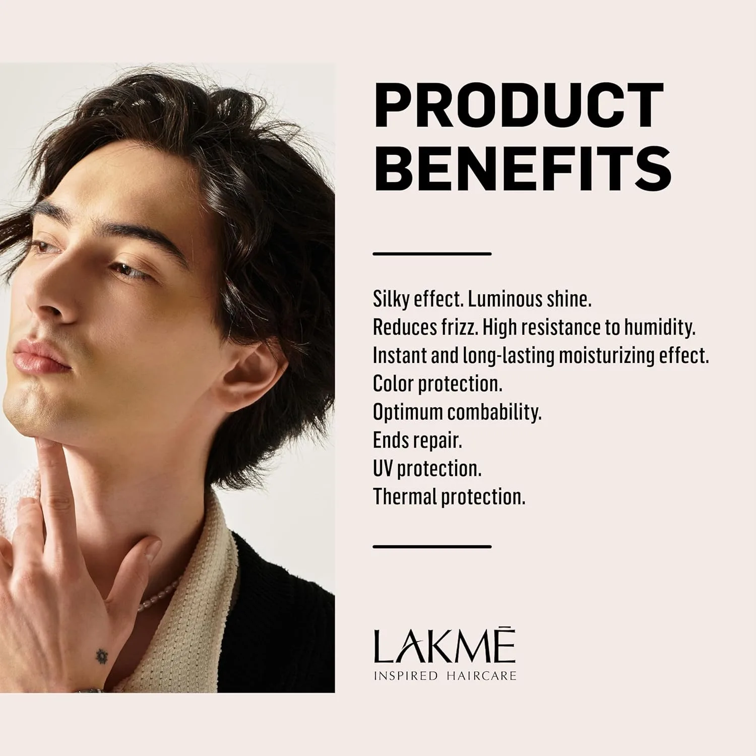 LAKMÉ K.Beauty Top-Ten Hair Styling Balm, Frizz Control, Heat Protectant Spray for Hair, All in One Styling Cream, 5.1 Fl Oz — фото 3