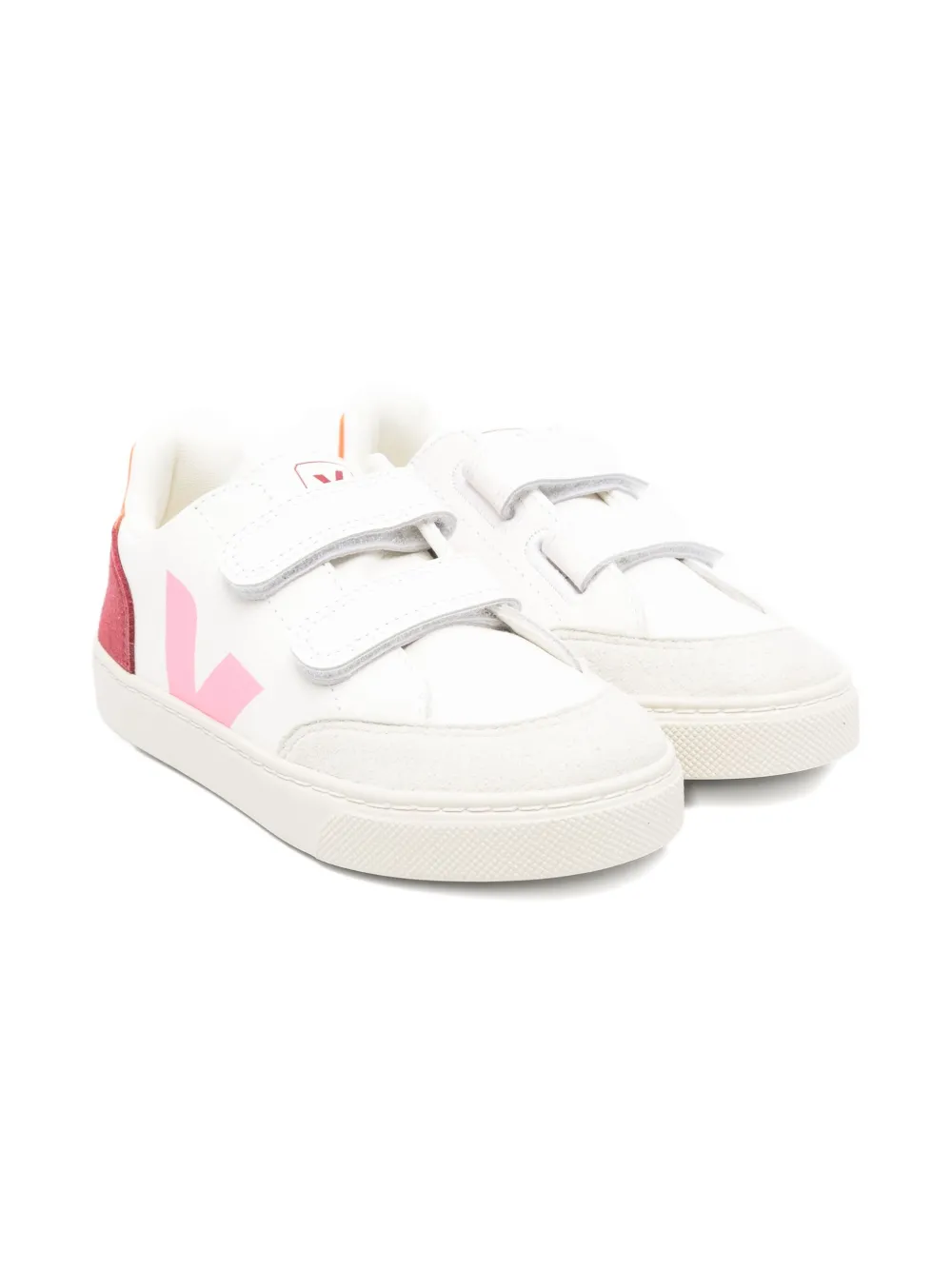 

Кеды на липучках с логотипом VEJA Kids, белый