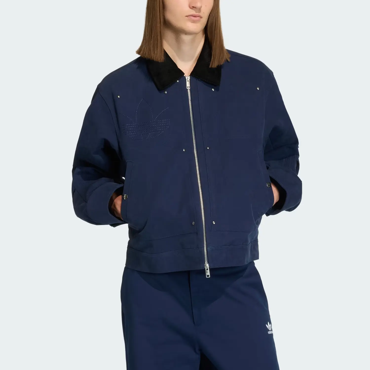 Куртка Premium Essentials для мужчин Adidas Originals, midnight indigo — фото 4