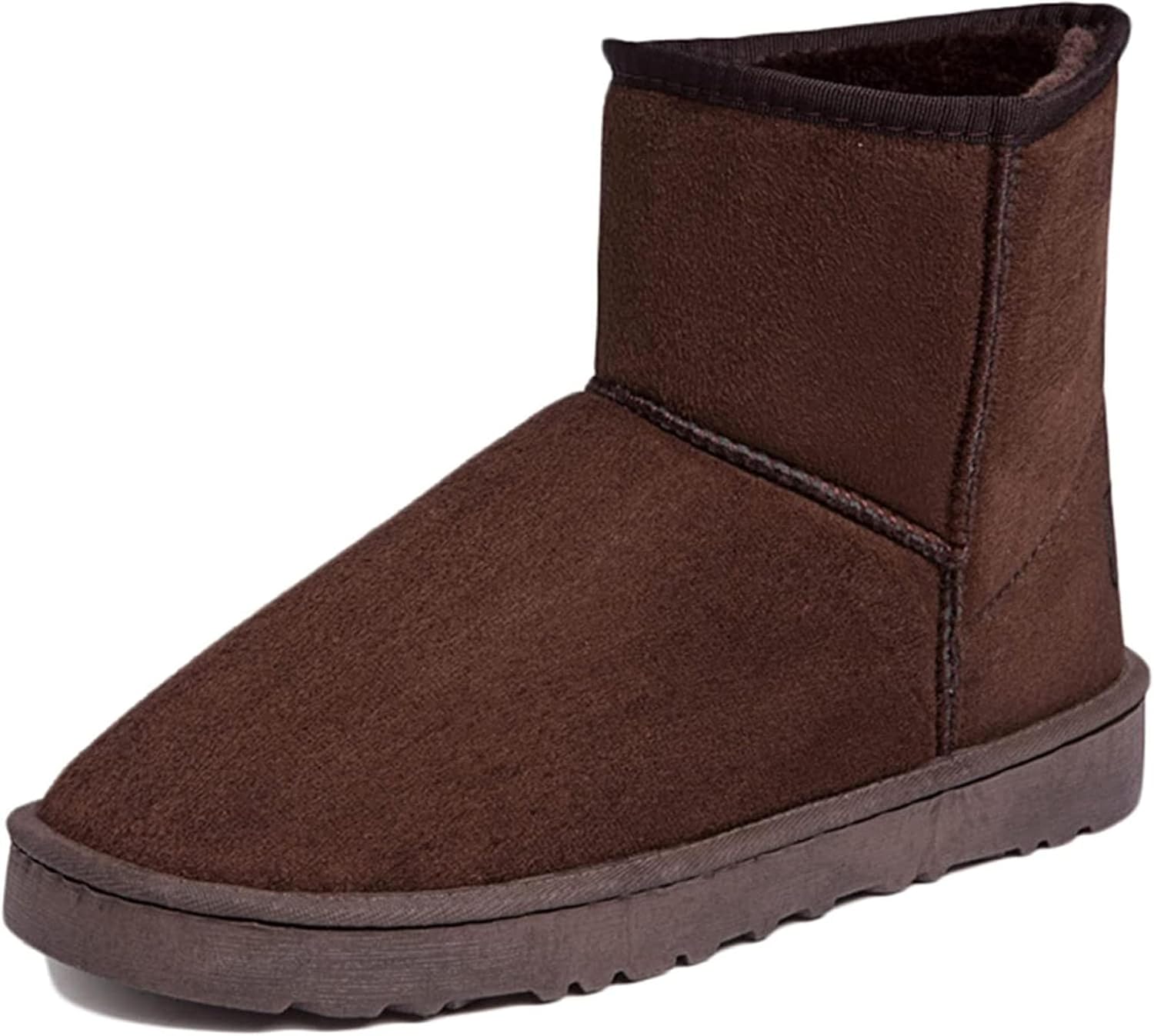 

Мужские короткие зимние ботинки Yiozoi, высокие, с теплым плюшем, домашние, снежные, уличные, противоскользящие, с круглым носком, повседневные мужские ботинки, коричневый