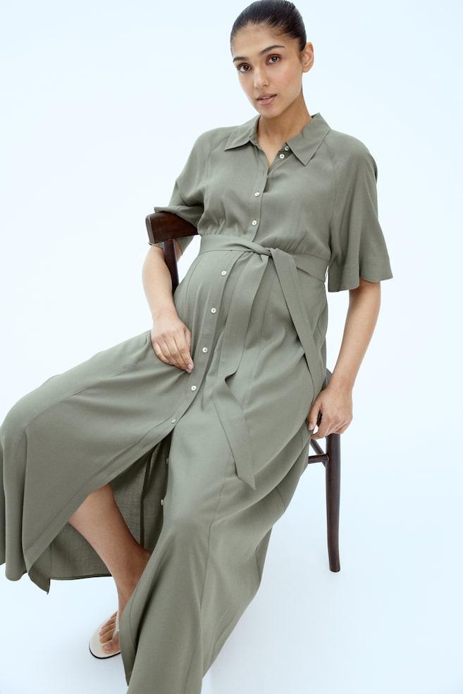 

Мама до и после блузка платье H&M, зеленый