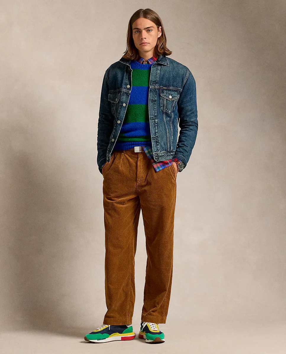 

Мужские брюки классического кроя из хлопкового вельвета Polo Ralph Lauren, коричневый