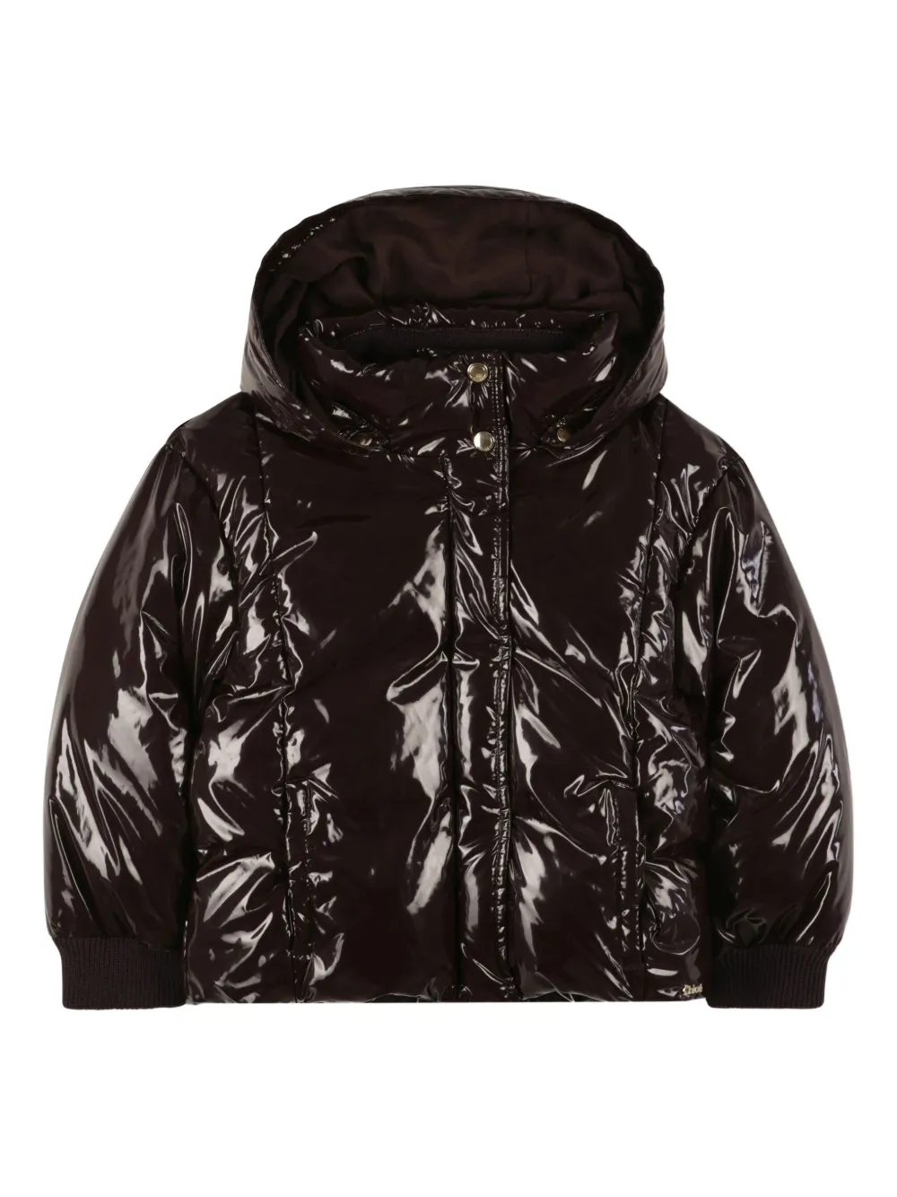 

Пуховик с капюшоном Chloé Kids, красный
