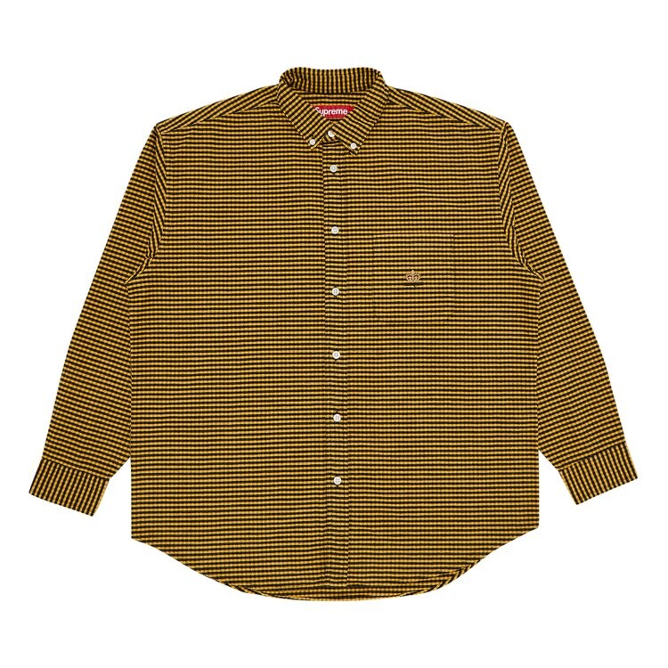 

Рубашка Supreme Loose Fit Flannel Oxford Shirt, цвет Yellow Plaid