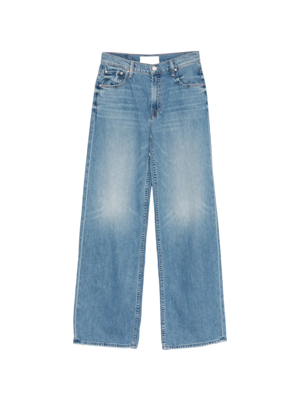 

Джинсы из денима кроя wide-leg Spinner Zip Sneak Mother, синий